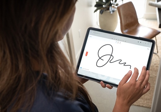 Signing digital waiver