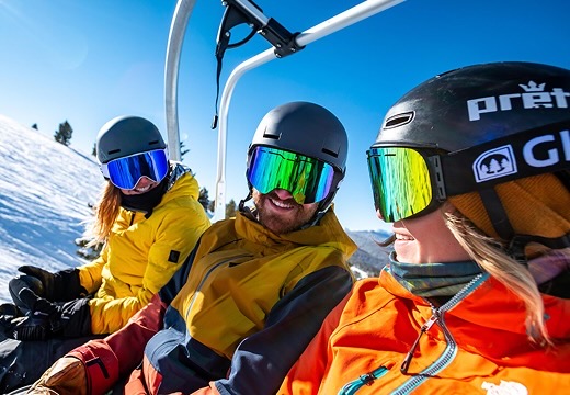 Sitting on chairlift reflecting on experience