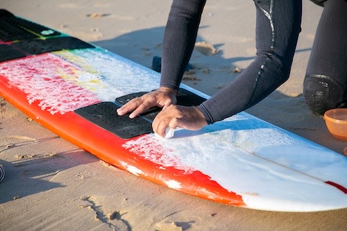 Surfboard maintenance and waxing